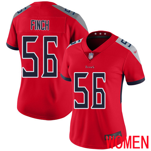 Tennessee Titans Limited Red Women Sharif Finch Jersey NFL Football #56 Inverted Legend